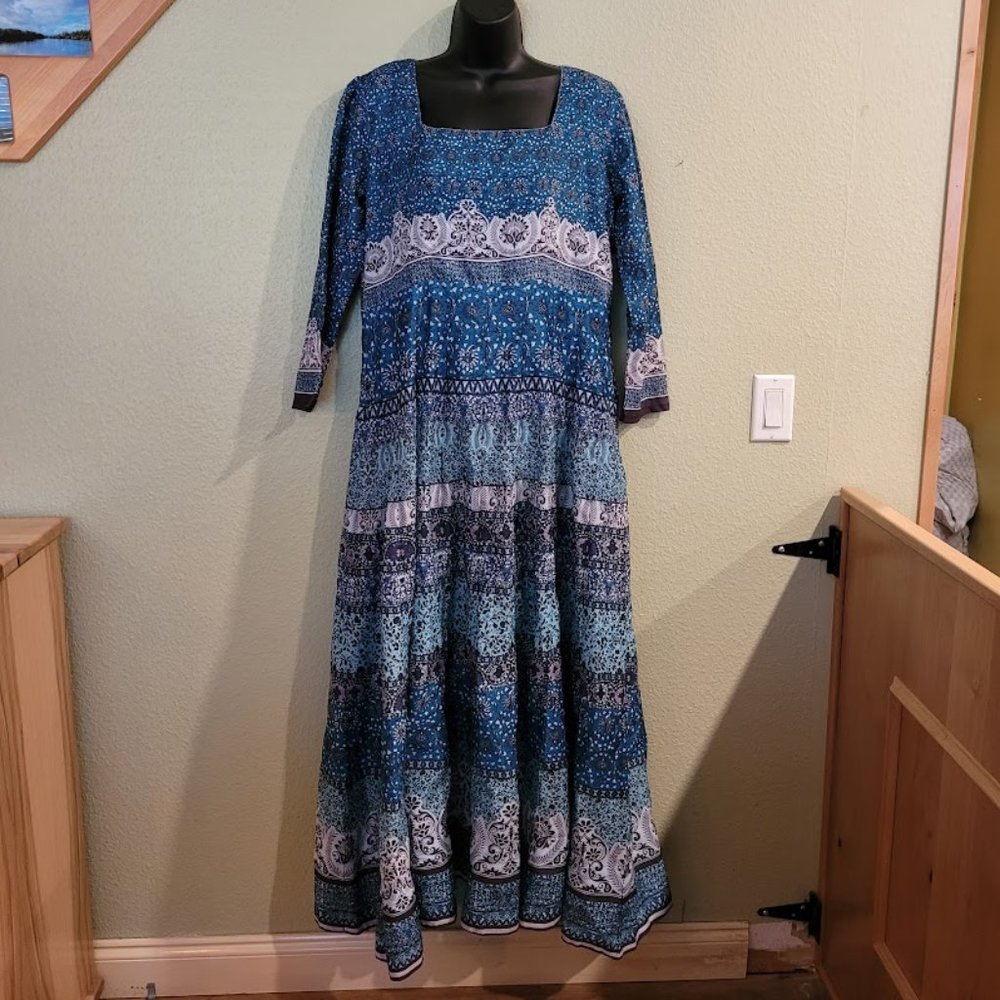 Sky Blue Chanderi Dress